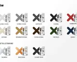 Paleta fug epoksydowych Jaka Fuga: biała, jasna szara, ciemna szara, antracyt, czarna, karmazyn, pudrowy róż, kremowa, beżowa, drewnopodobna, czekoladowa, emerald, kobalt, niebieska. Metalizowane: złota, srebrna, miedziana, czarny onyks.